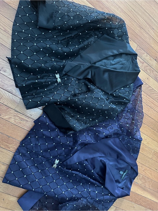 R&M Richards Jackets & Blazers - RM Richard’s 16W Beaded Grid Overlay Jacket - Black and Purple bundle